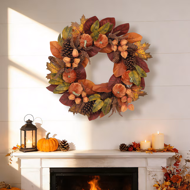 Holiday Living 2-ft Harvest Pumpkin Artificial Wreath